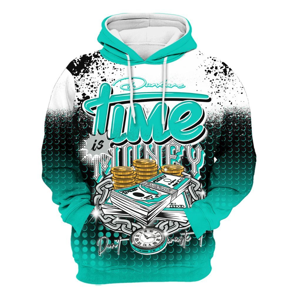 Hoodie To Match Air Max 95 Dark Tiffany - Halftone Time Is Money All Over Print