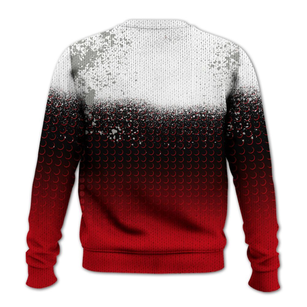 Knitted Sweater To Match Air Griffey Max Gray Reds 1s - Halftone Time Is Money