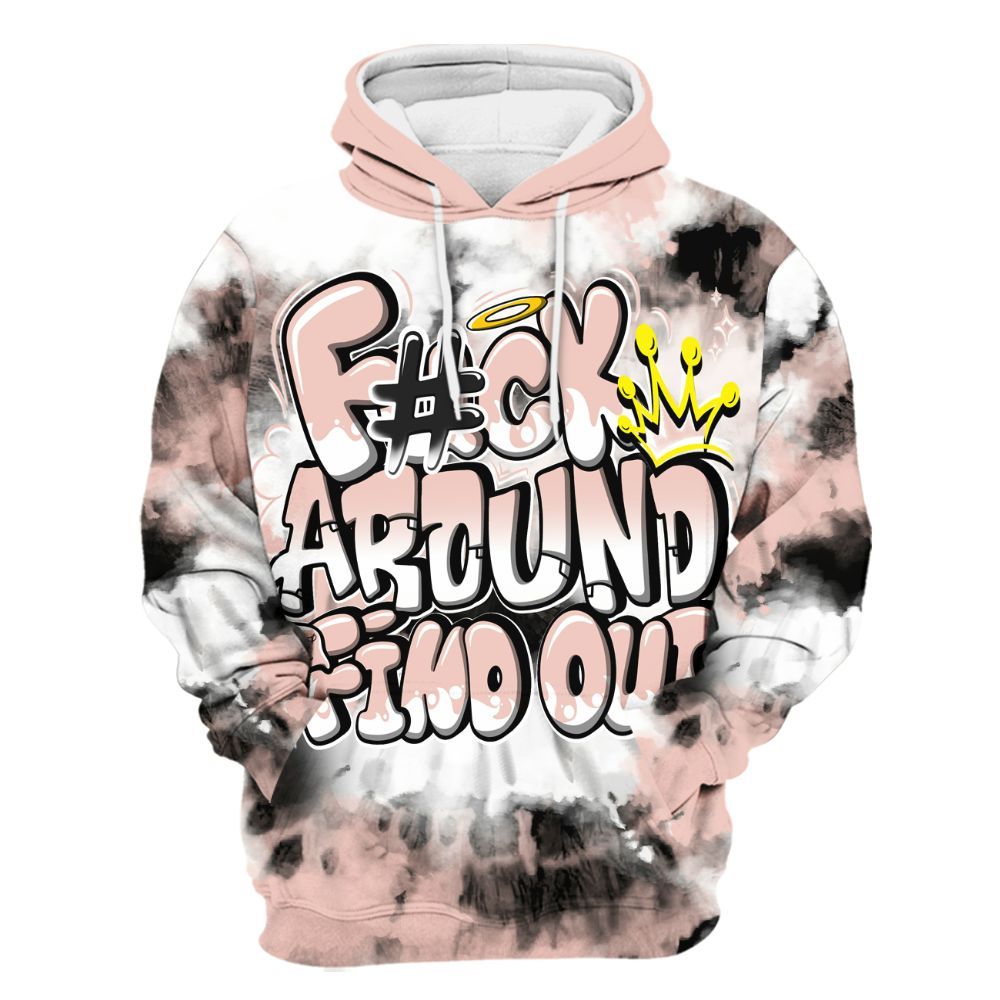 Hoodie To Match Low Legend Pink 11s - Tie Dye FK Around Find Out All Over Print