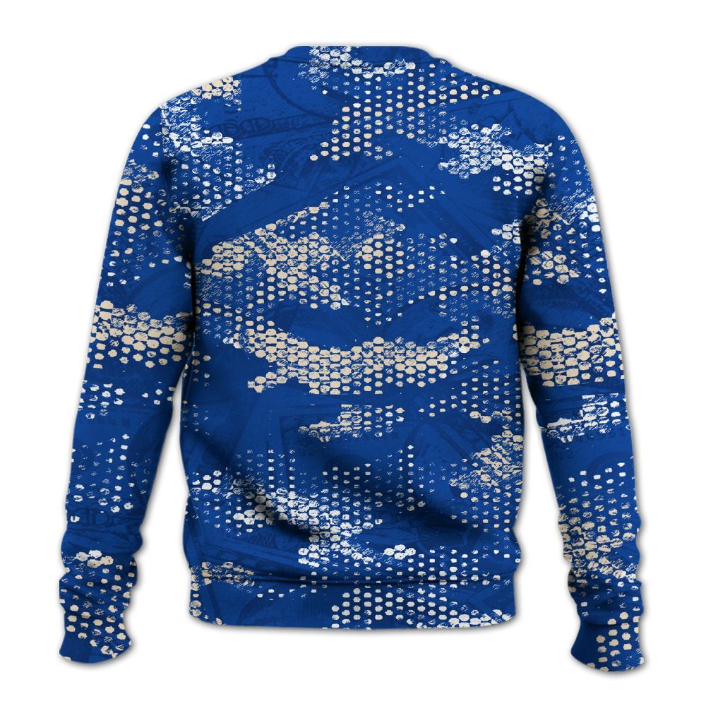 Sweatshirt To Match Low Game Royal 1s - From Rags To Riches All Over Print
