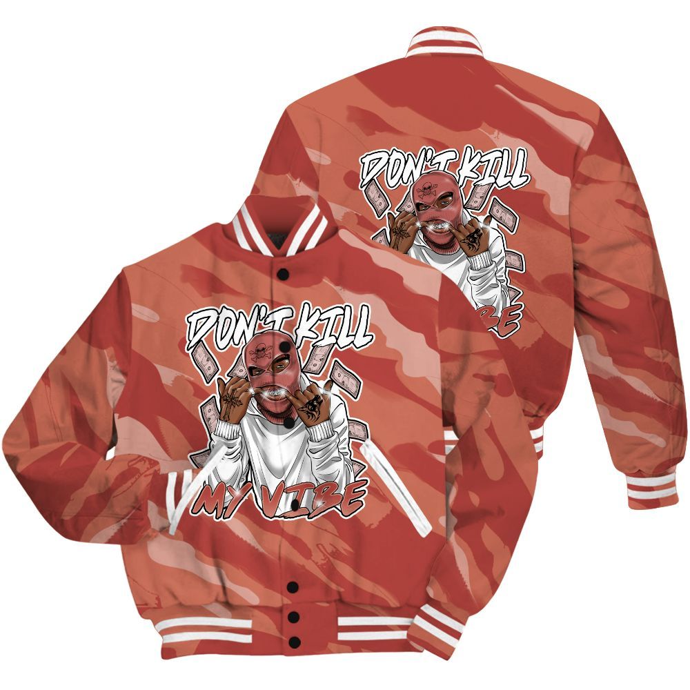 Varsity Jacket To Match Dune Red 13s Shirt - Vibe.Unique Colored All Over Print