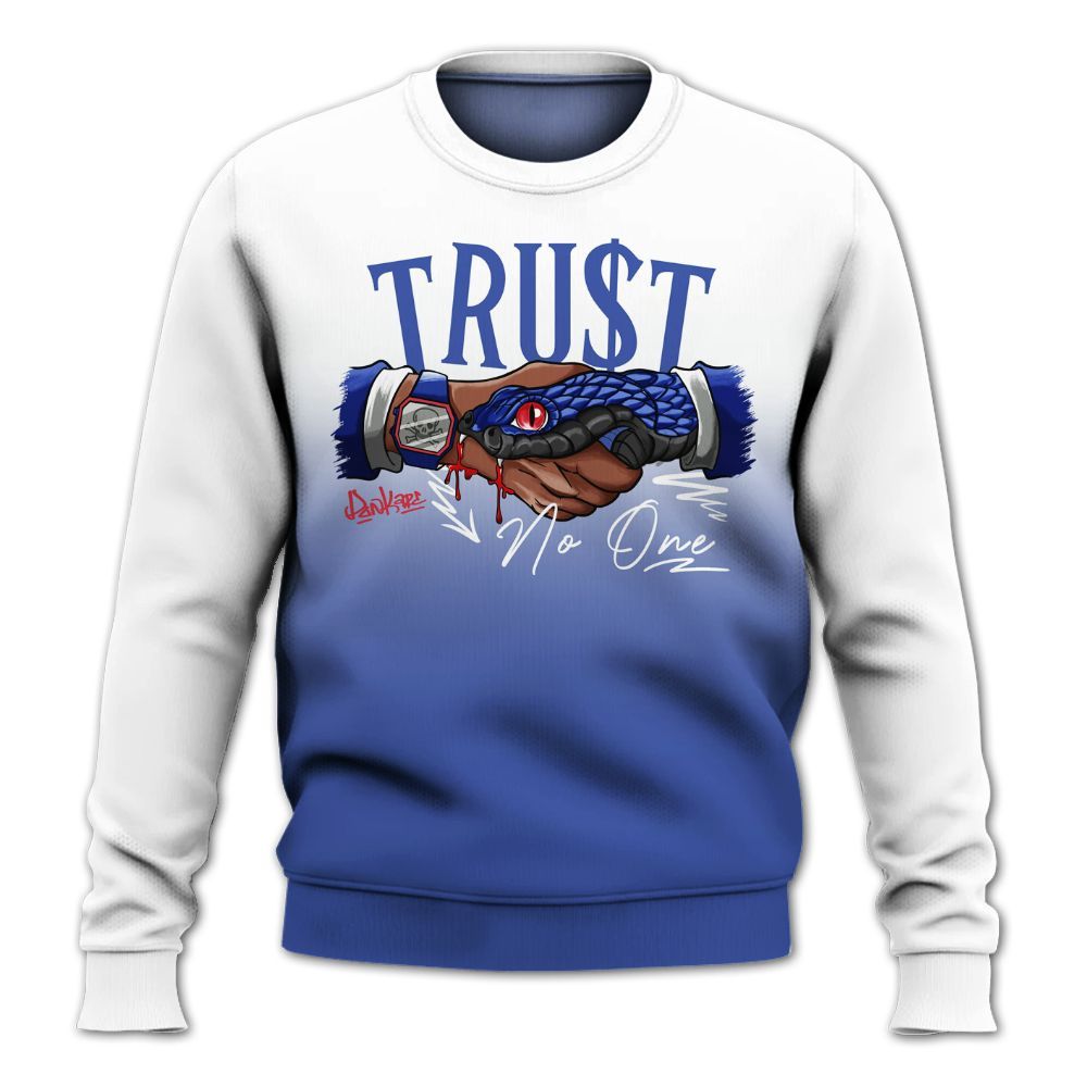 Sweatshirt To Match Air Griffey Max USA Red White Blue 1s - Snake Trust No One Drip All Over Print