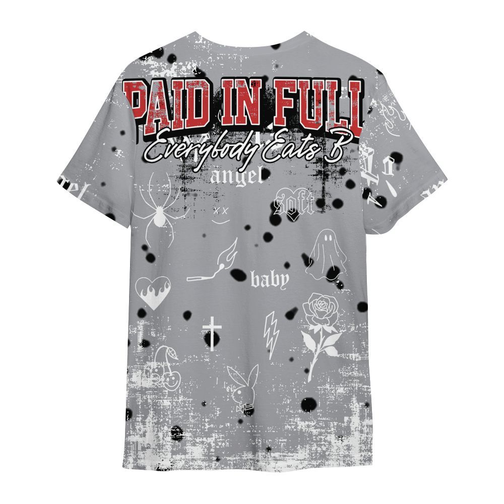 Shirt To Match White Cement 4s - Paid In Full Money All Over Print