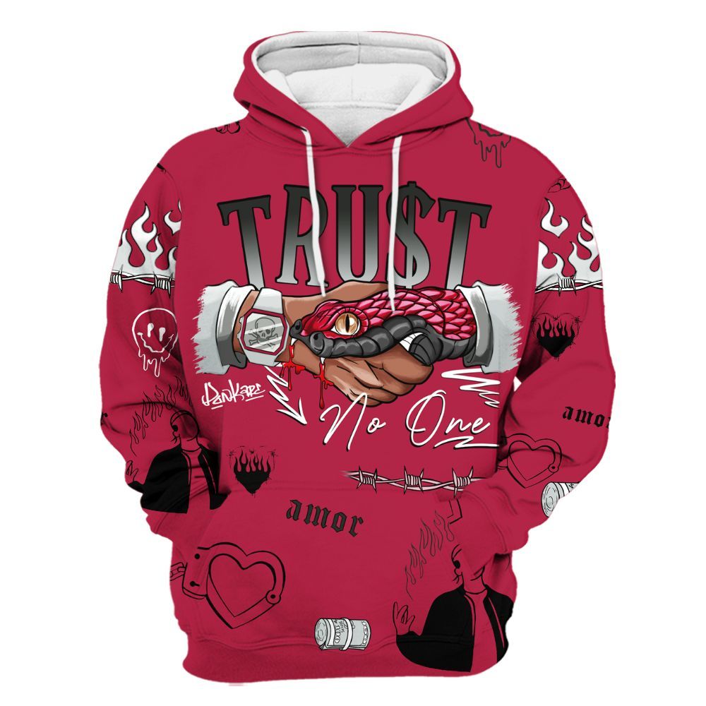Hoodie To Match Toro Bravo 4s - Snake Trust No One All Over Print