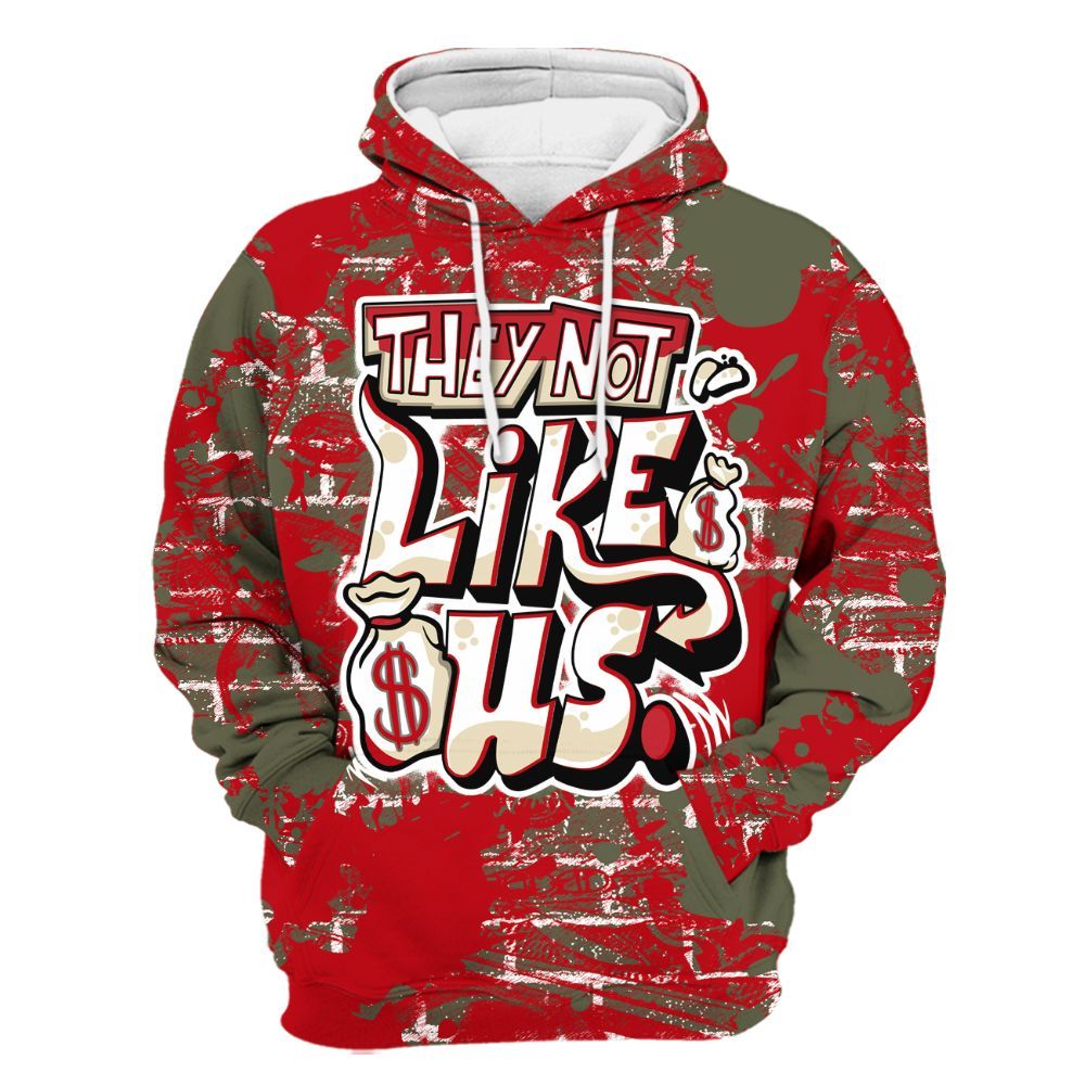 Hoodie To Match Low OG Medium Olive 1s - Dislike Us Graphic Street Art All Over Print