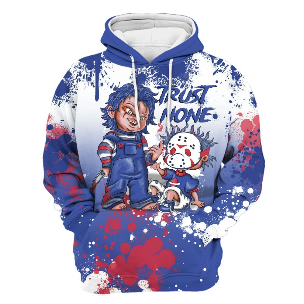 Hoodie To Match Air Griffey Max USA Red White Blue 1s - Trust No One Scary All Over Print