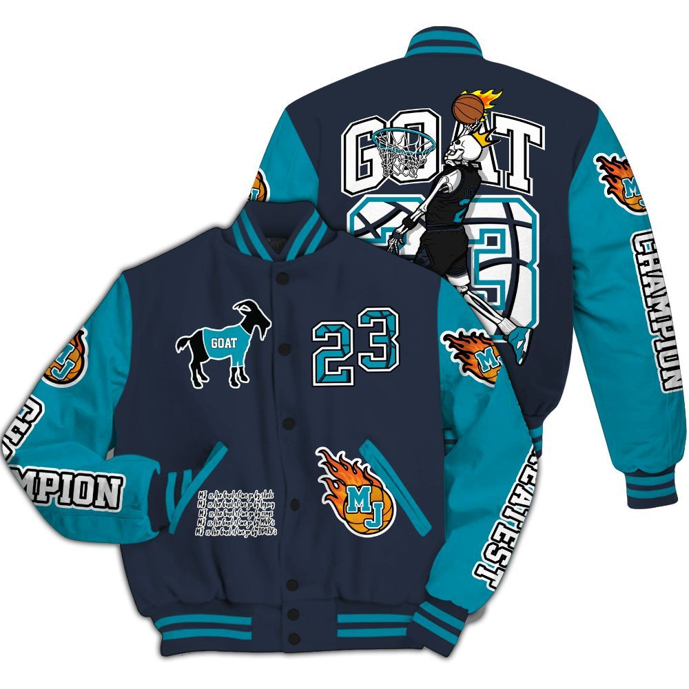 Varsity Jacket To Match Retro Obsidian 13s - 23 G.0.A.T Jump Up Basketball All Over Print