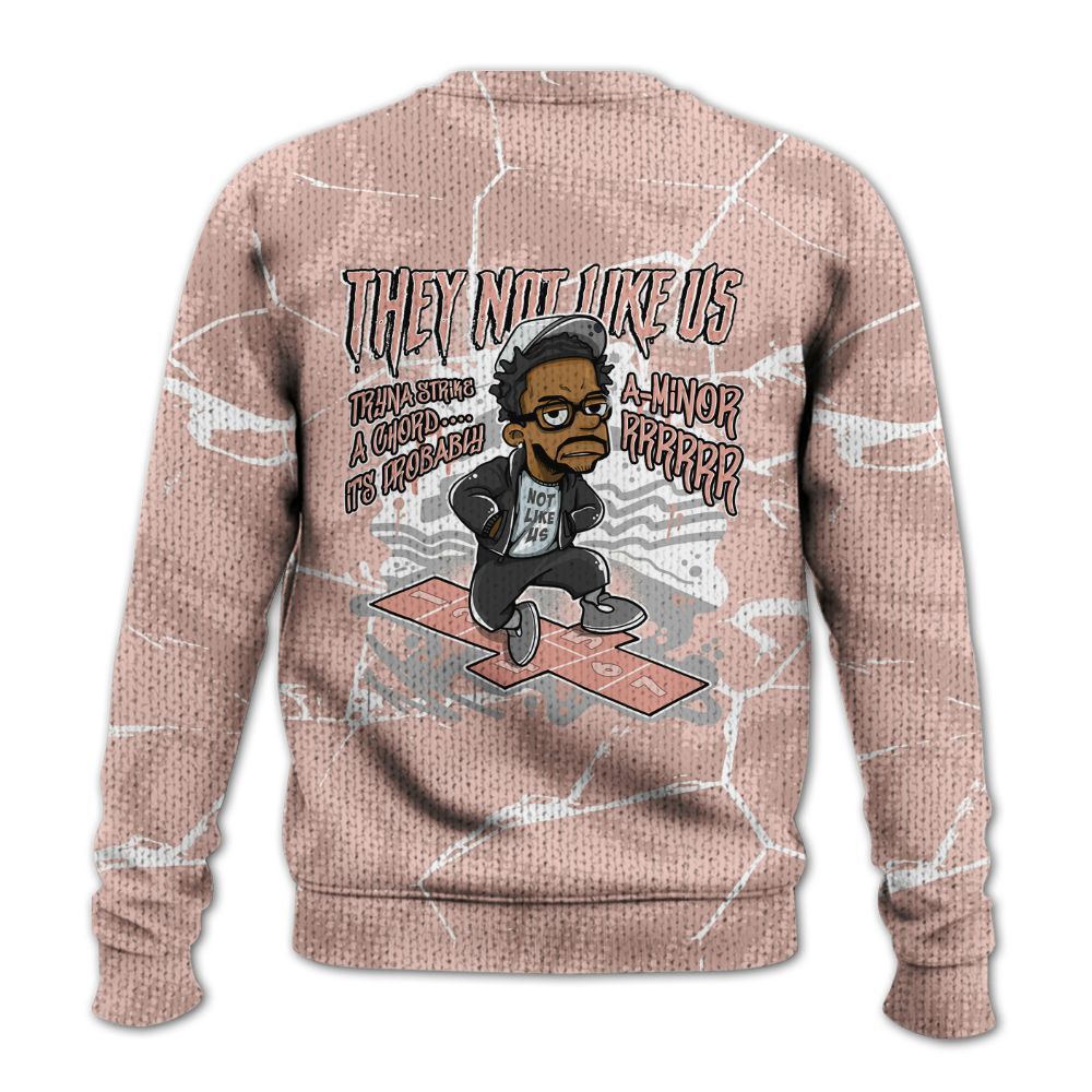 Knitted Sweater To Match Low Legend Pink 11s - Hopscotch Dislike Us Graphic Crack