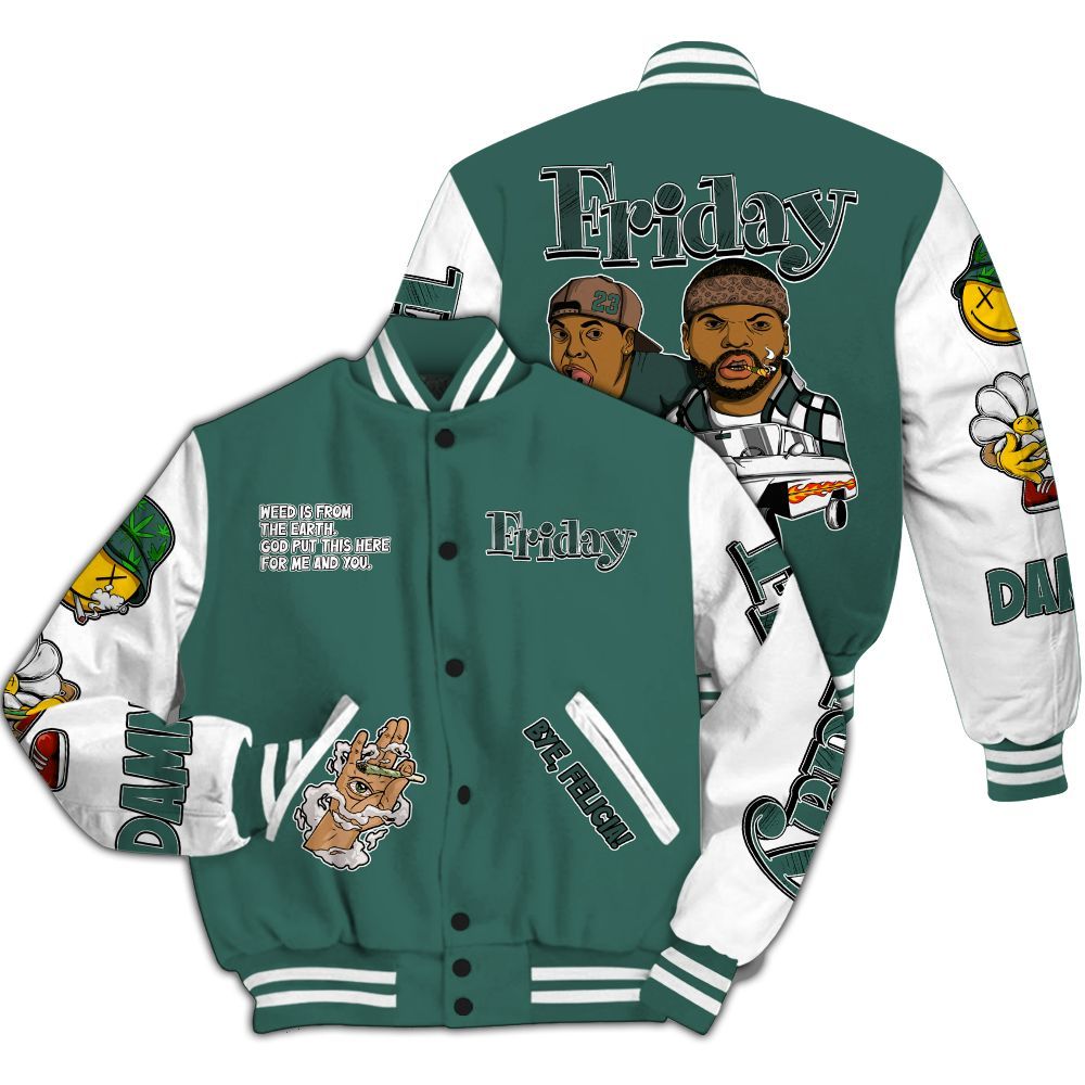 Varsity Jacket To Match Low OG Oxidized Green 1s - Friday Sneaker Stress Style All Over Print