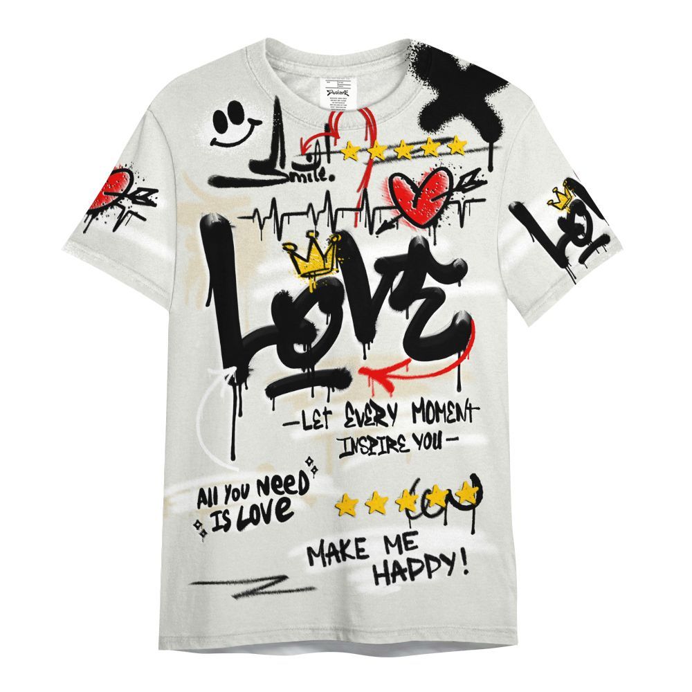 Shirt To Match Grand Finale 11s Shirt, Happy Love Beats Graffiti Streetwear All Over Print