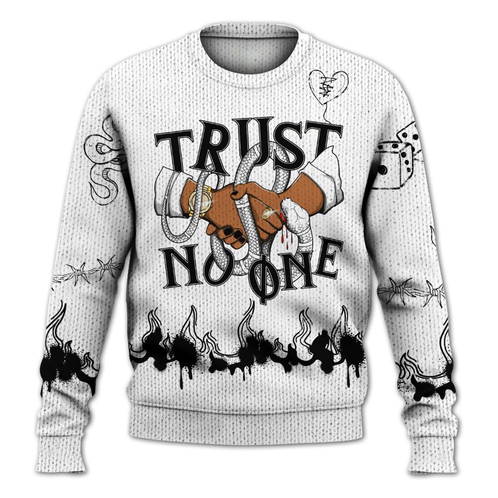 Knitted Sweater To Match Kobe 9 EM Protro Halo - Trust No One Snake-Bite Doodle Crayon