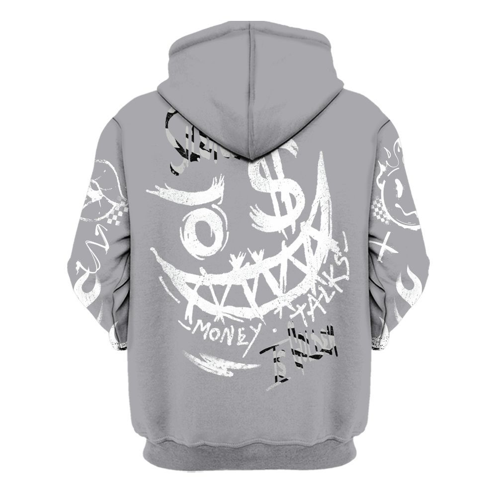 Hoodie To Match Cement Grey 3s - Mouth Burning Street Style All Over Print