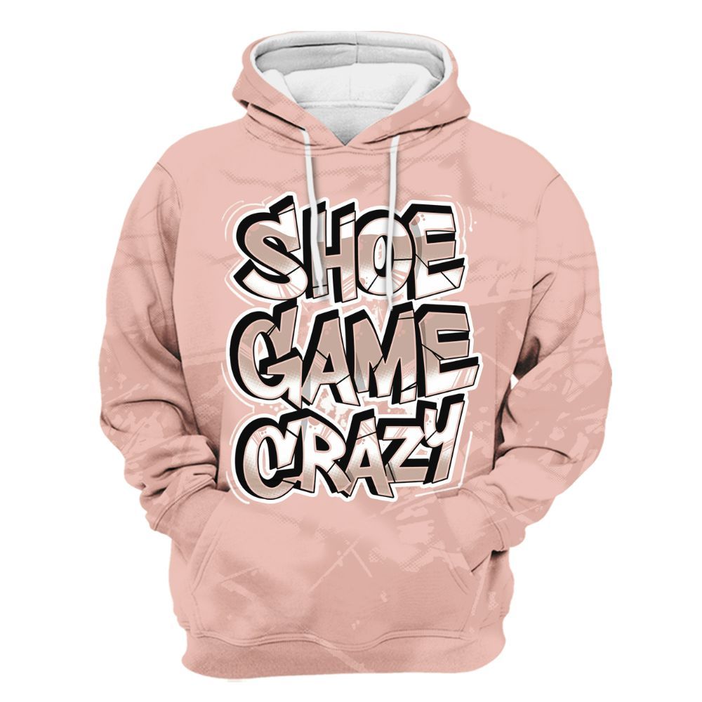 Hoodie To Match Dunk Low Pink Velvet - Shoe Game Crazy Graphic All Over Print