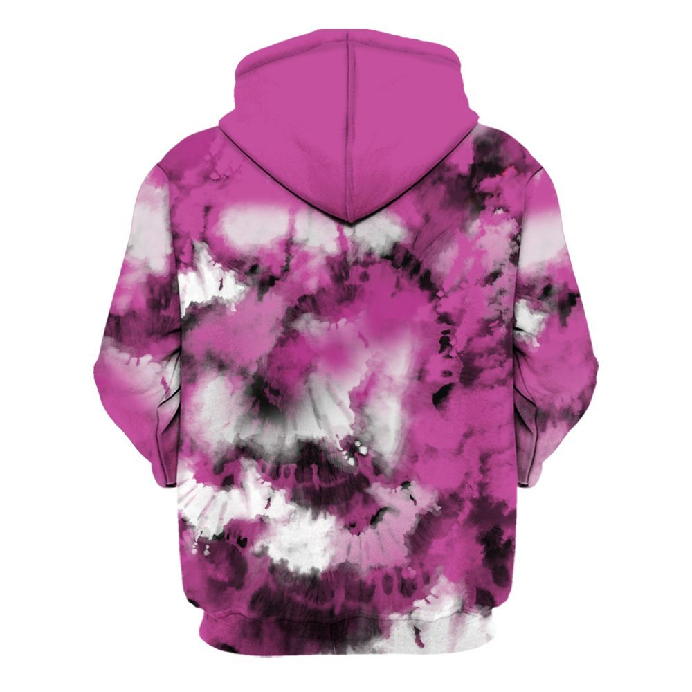Hoodie To Match Dunk Low Active Fuchsia - SNEAKER Girl Money Drip Tie Dye All Over Print