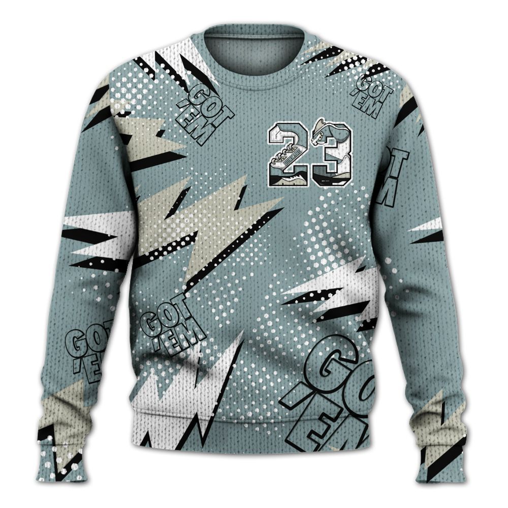 Knitted Sweater To Match AMM Low 17s - Custom Name Number 23 5s