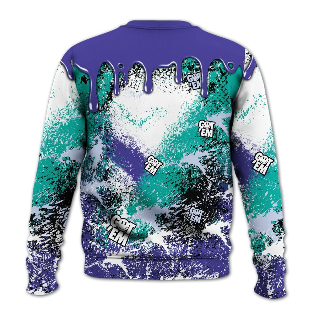 Sweatshirt To Match Retro Grape 5s - Dripping 23 Drip All Over Print