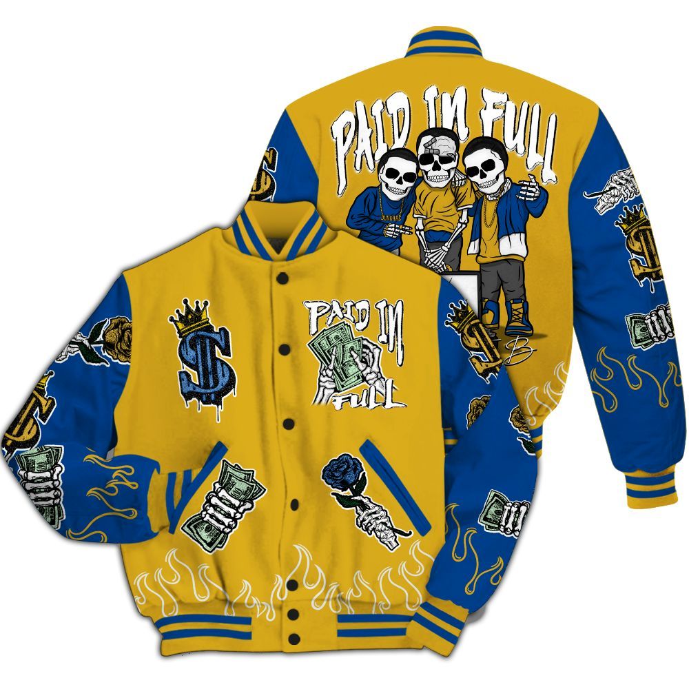 Varsity Jacket To Match High Laney 1s - Fire Everybody Paid In All Over Print