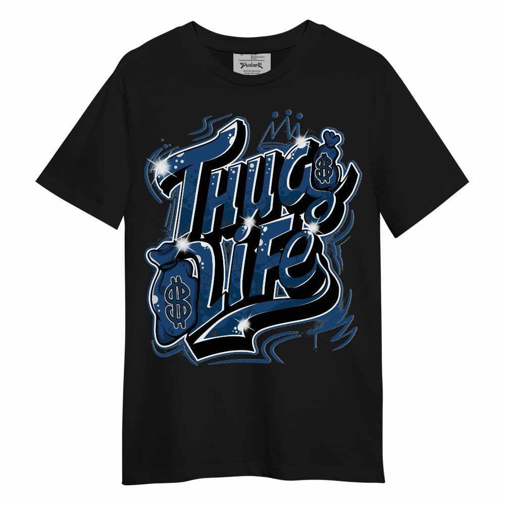 Shirt To Match High OG Midnight Navy 1s - Free Thug Living Graphic Unisex Shirt