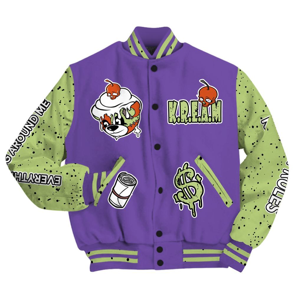 Varsity Jacket To Match Canyon Purple 4s - Loot Bear All Over Print