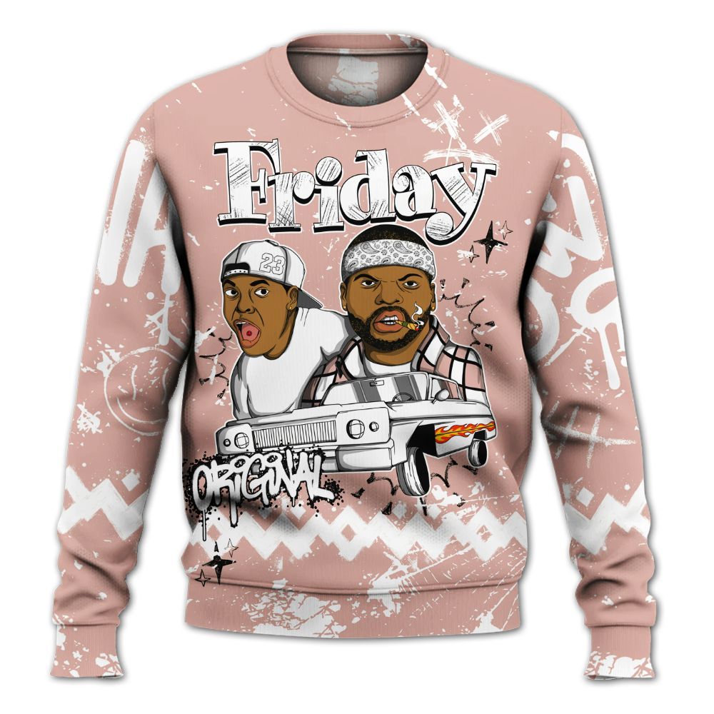 Sweatshirt To Match Dunk Low Pink Velvet - Friday Sneaker Crayon All Over Print