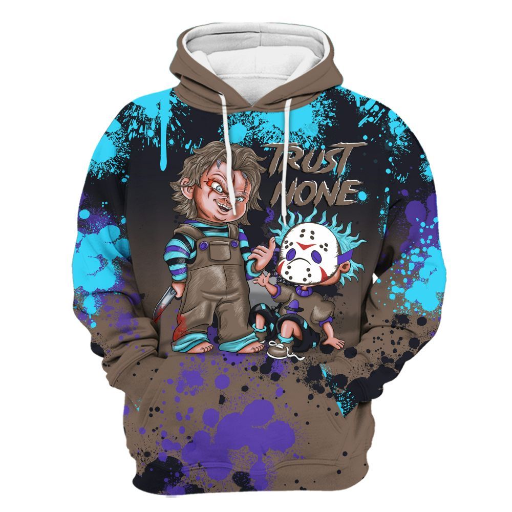 Hoodie To Match Olive Concord 9s - Trust No One Scary All Over Print