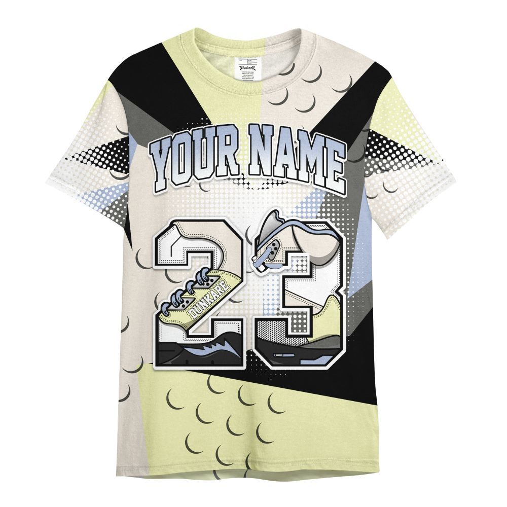 Shirt To Match Luminous Green 5s - Custom Name 23 5s All Over Print