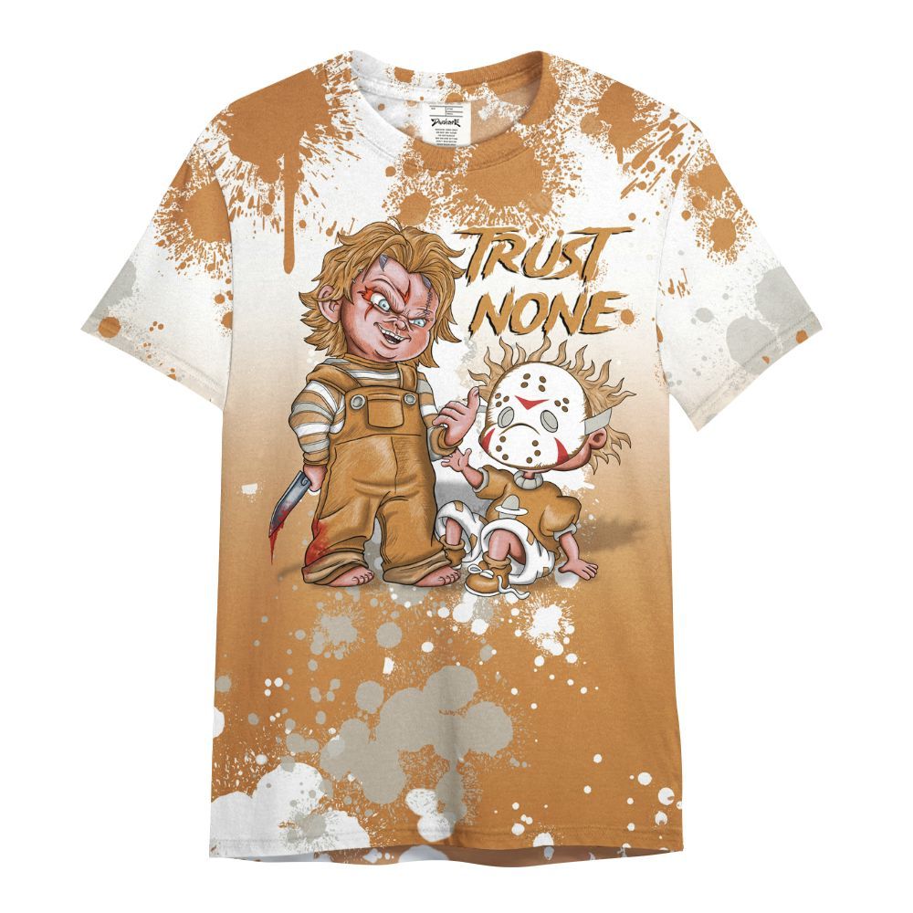 Shirt To Match Dunk Low Nature Wheat Suede - Trust No One Scary All Over Print