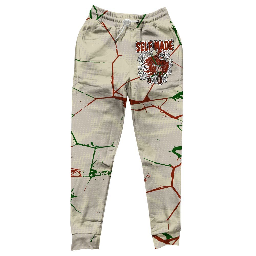 Sweatpant To Match El Grito 5s - Self Made Skeleton Crack All Over Print