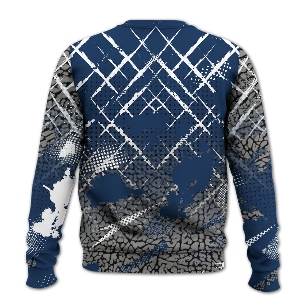 Sweatshirt To Match SP Sport Royal 3s - Halftone Stand Business Dripping All Over Print
