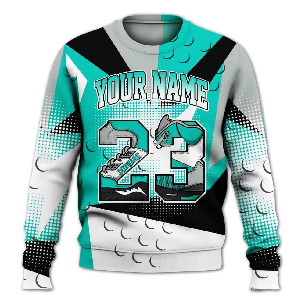 Sweatshirt To Match Air Max 95 Dark Tiffany - Poly Custom Name Number 23 5s All Over Print