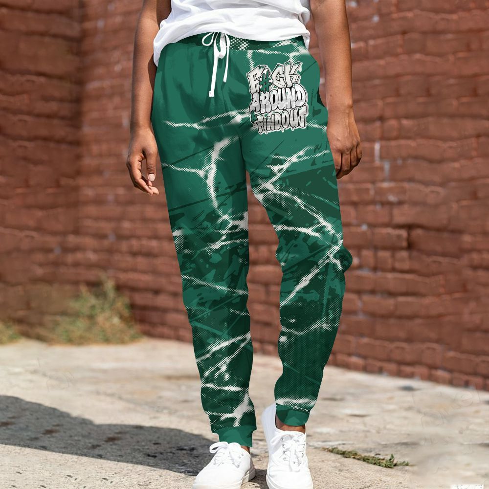 Sweatpant To Match Oxidized Green 4s - F Around Find Out Graphic Profound All Over Print