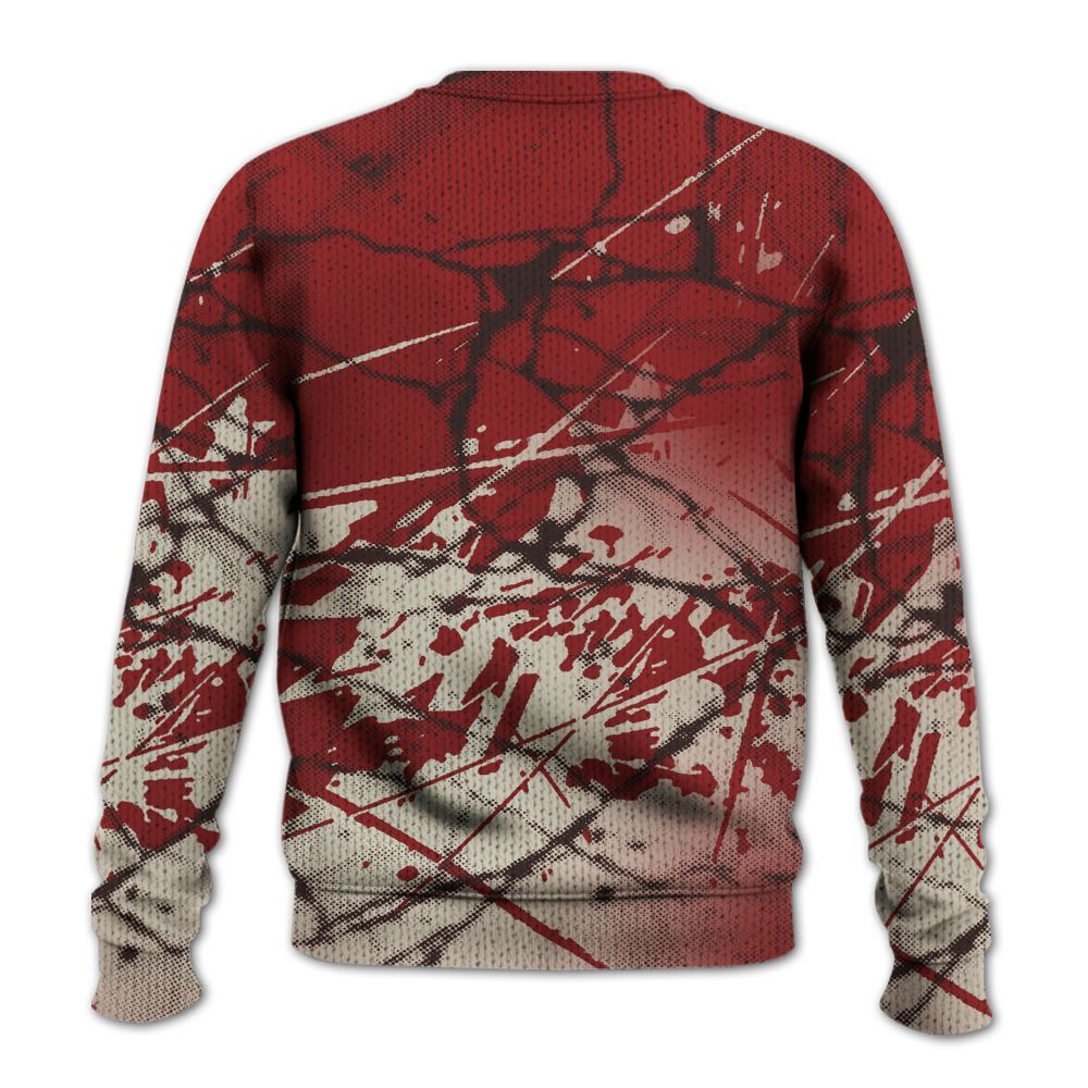 Knitted Sweater To Match High 85 Bred 1s - Shoe Game Crazy Graphic