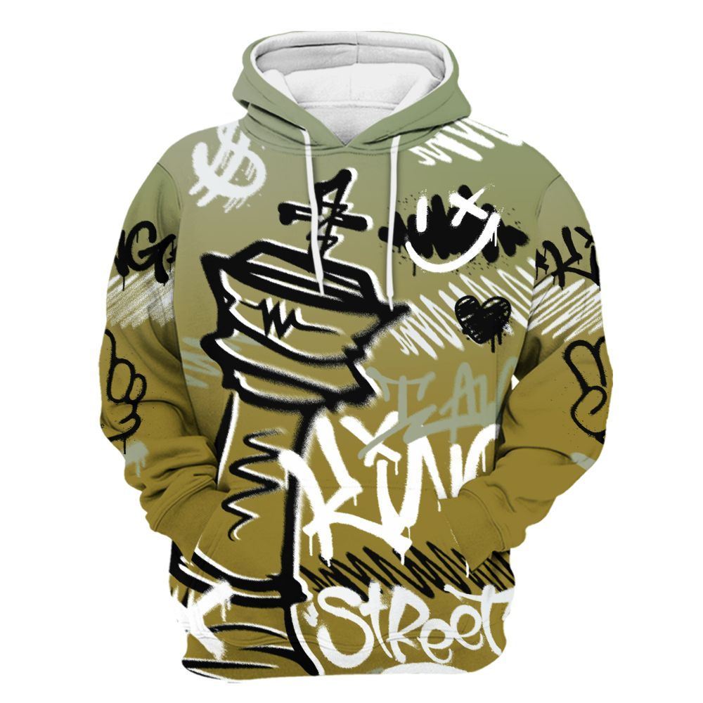 Hoodie To Match Air Flightposite Metallic Gold - Street King Chess Streetwear All Over Print