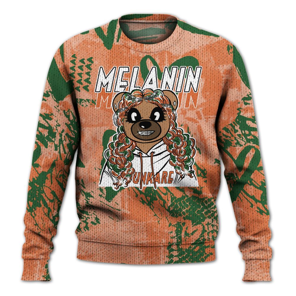 Knitted Sweater To Match Low Miami 5s - Pigments Bear Heart Grunge