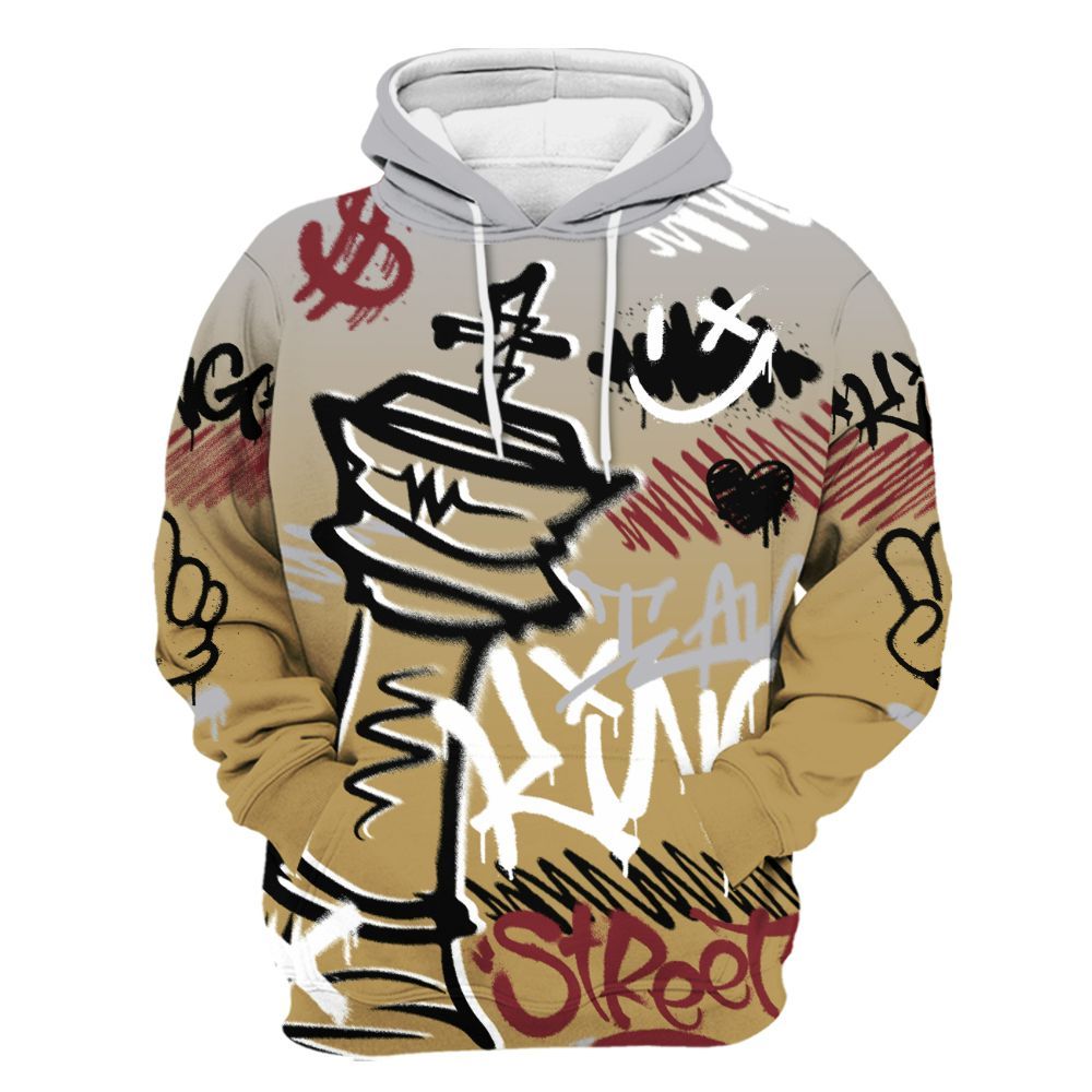 Hoodie To Match Kobe 4 Gold Medal - Street King Chess Streetwear All Over Print