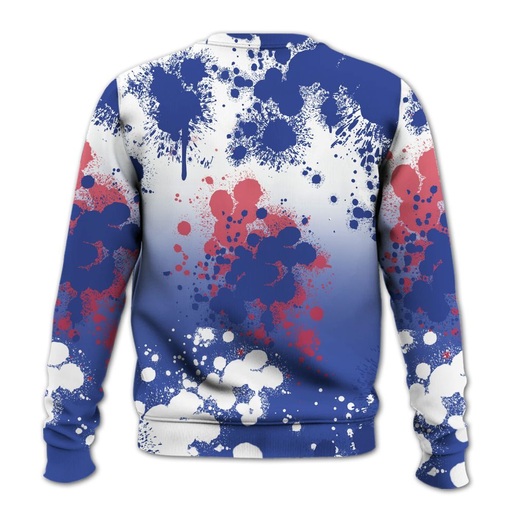 Sweatshirt To Match Air Griffey Max USA Red White Blue 1s - God Blessed Ink Drip All Over Print