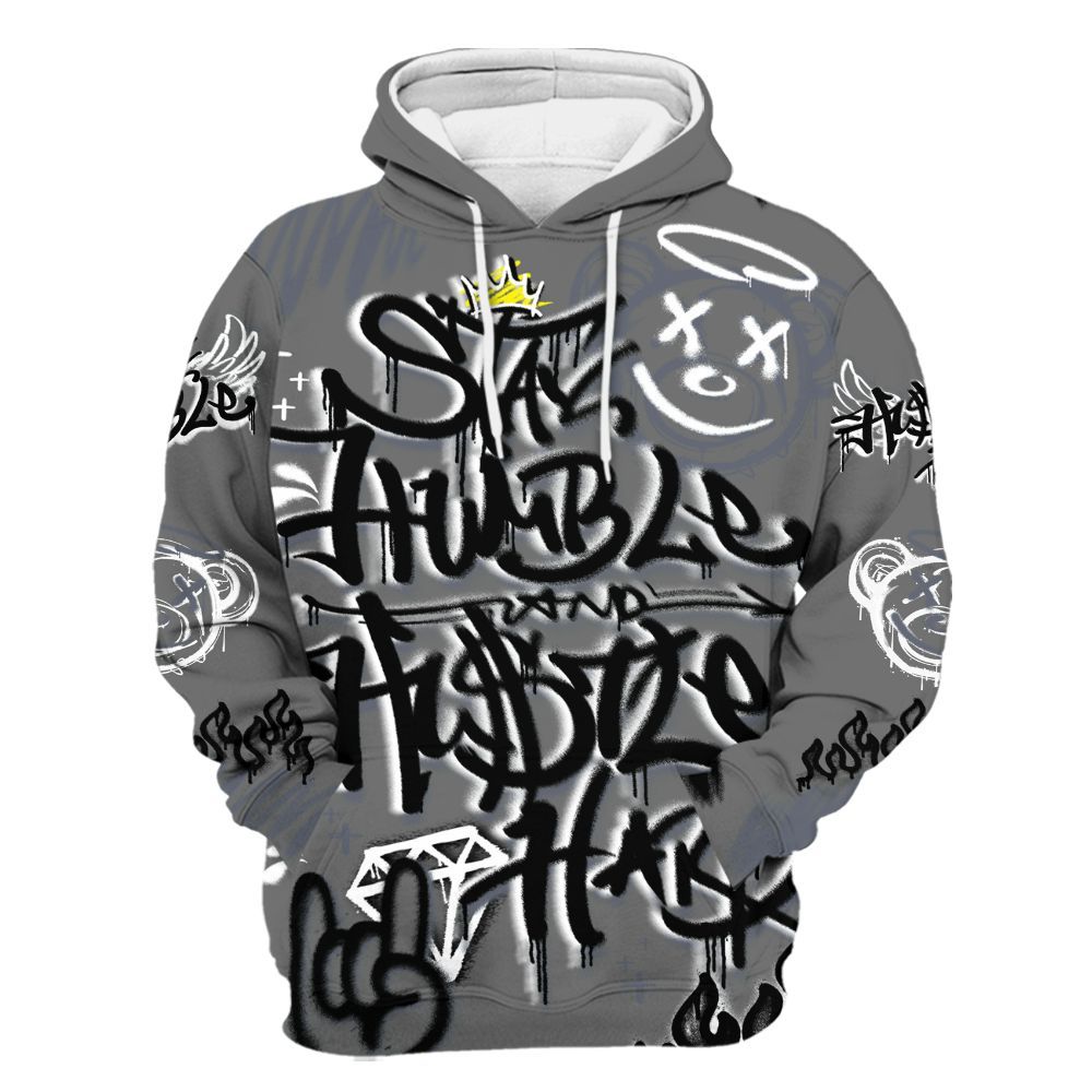 Hoodie To Match Cool Grey 6s - Humble Drip Streetwear Graffity All Over Print