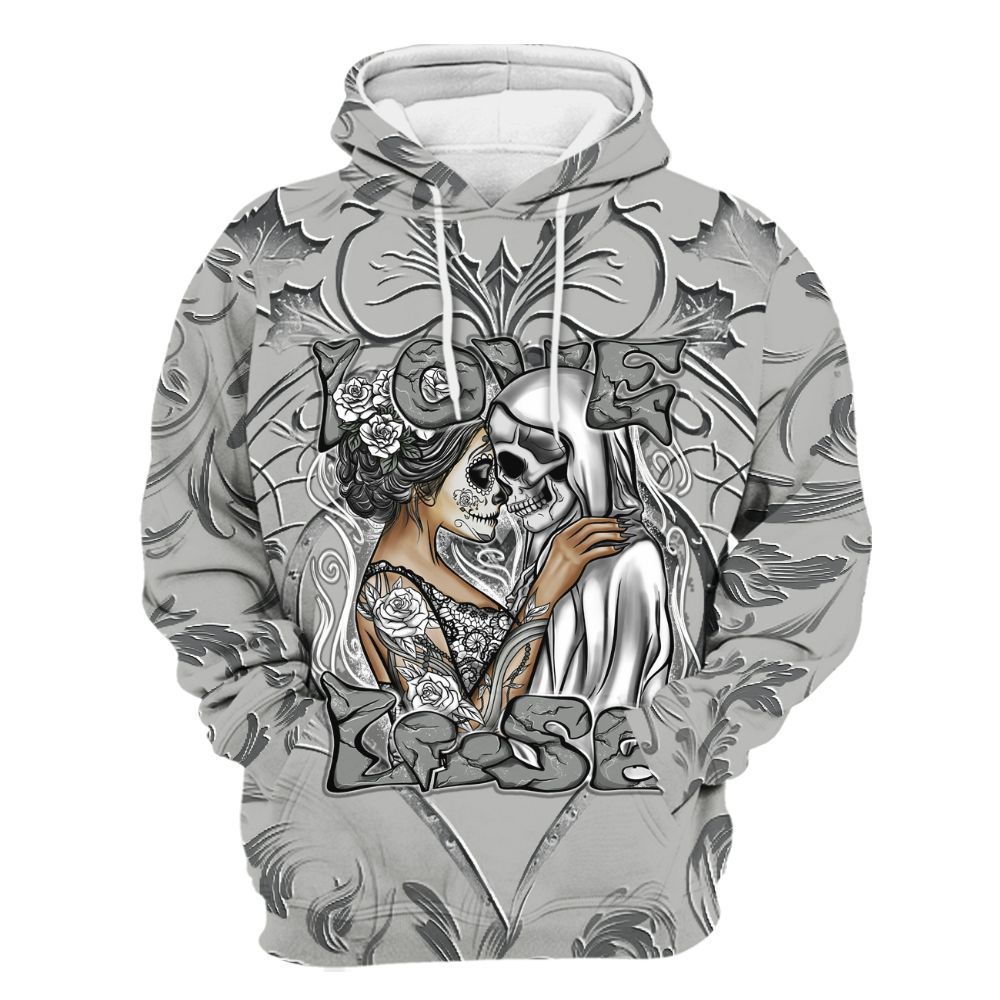 Hoodie To Match Retro Wet Cement 4s - Loves Lose Gothic All Over Print