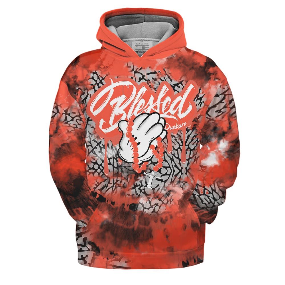 Hoodie To Match Georgia Peach 3s Hoodie, God Blessed Dripping Hoodie Outfit 3 Cosmic Clay 903 NCT