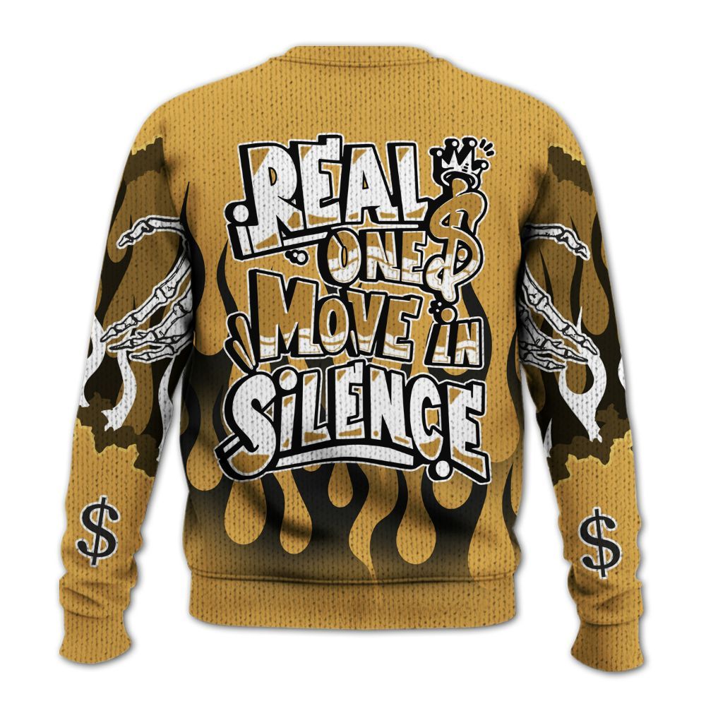 Knitted Sweater To Match Low OG Rookie Of The Year 1s - Ones Move In Silence Graphic Trapped