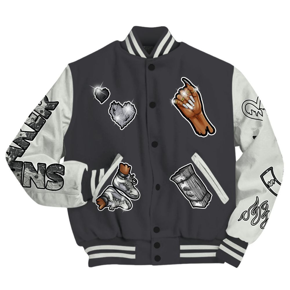 Varsity Jacket To Match Fear 4s - Sneakerz Girlz All Over Print