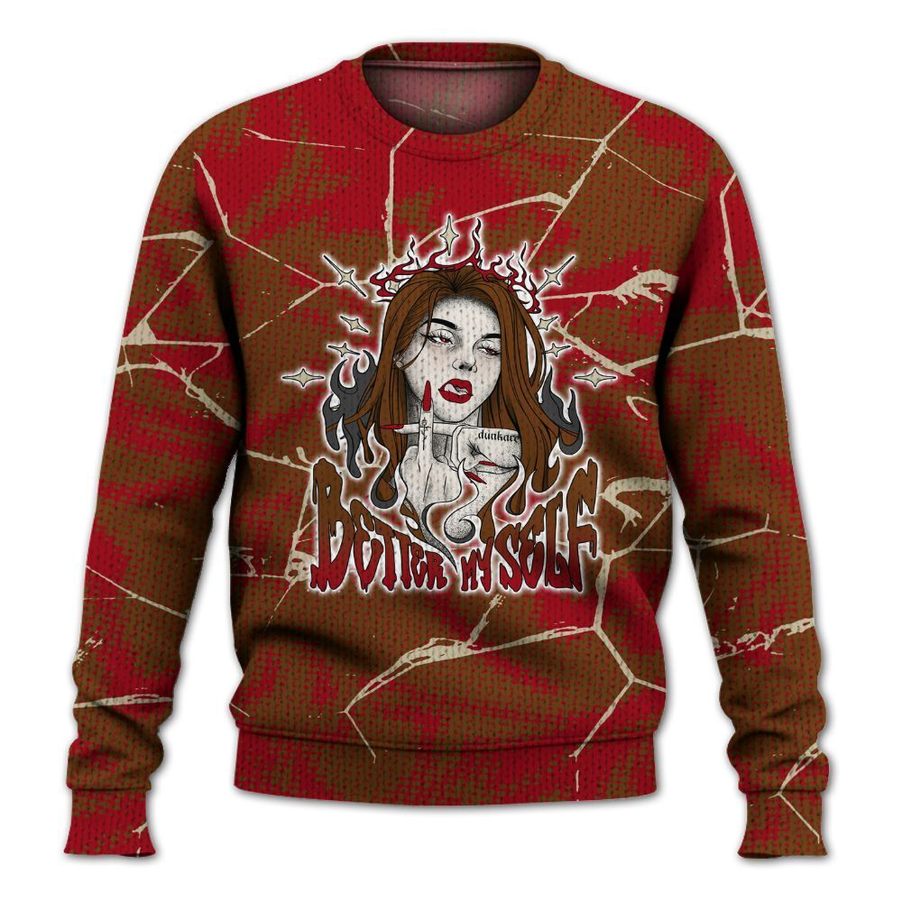 Knitted Sweater To Match Archaeo Brown 5s - My-Self Crack Unique