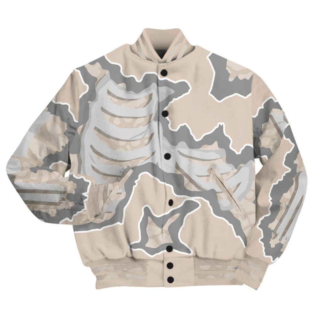 Varsity Jacket To Match Desert Sand 3s - Hard Feeling Graphic Heart Break All Over Print