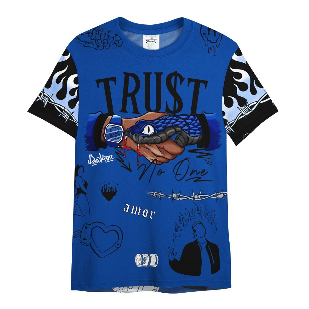 Shirt To Match Hyper Royal 12s - Snake Trust No One All Over Print