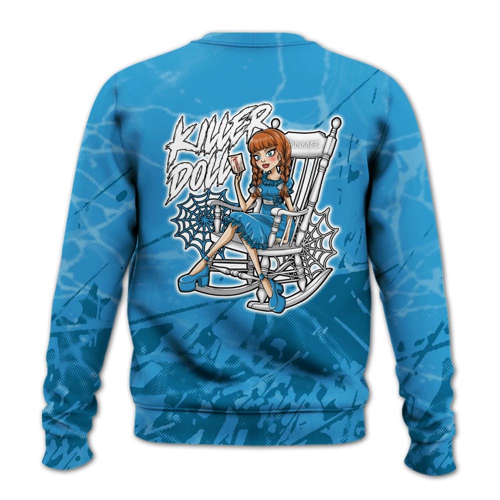 Sweatshirt To Match Powder Blue 9s - Killer Doll-A Halloween Profound All Over Print