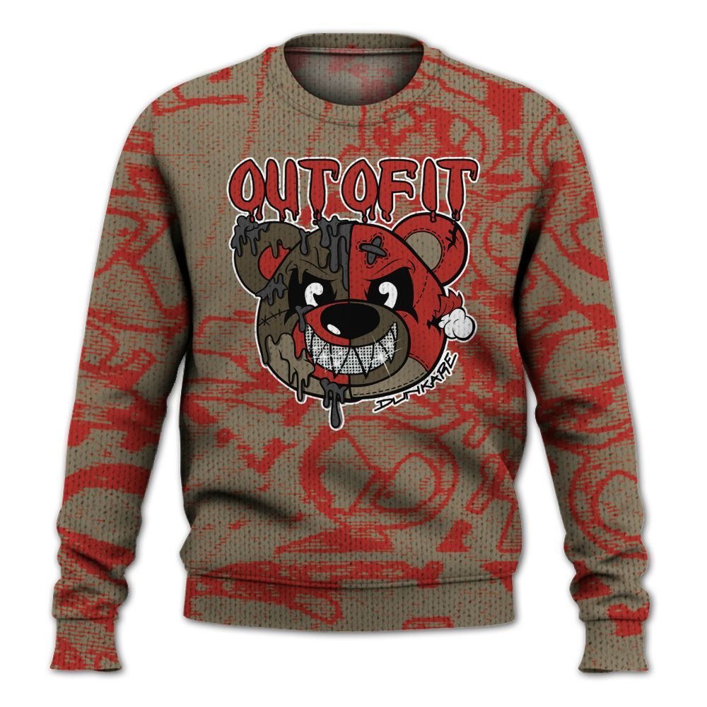 Knitted Sweater To Match Olive 9s - Out Of It Bear Avant-Garde