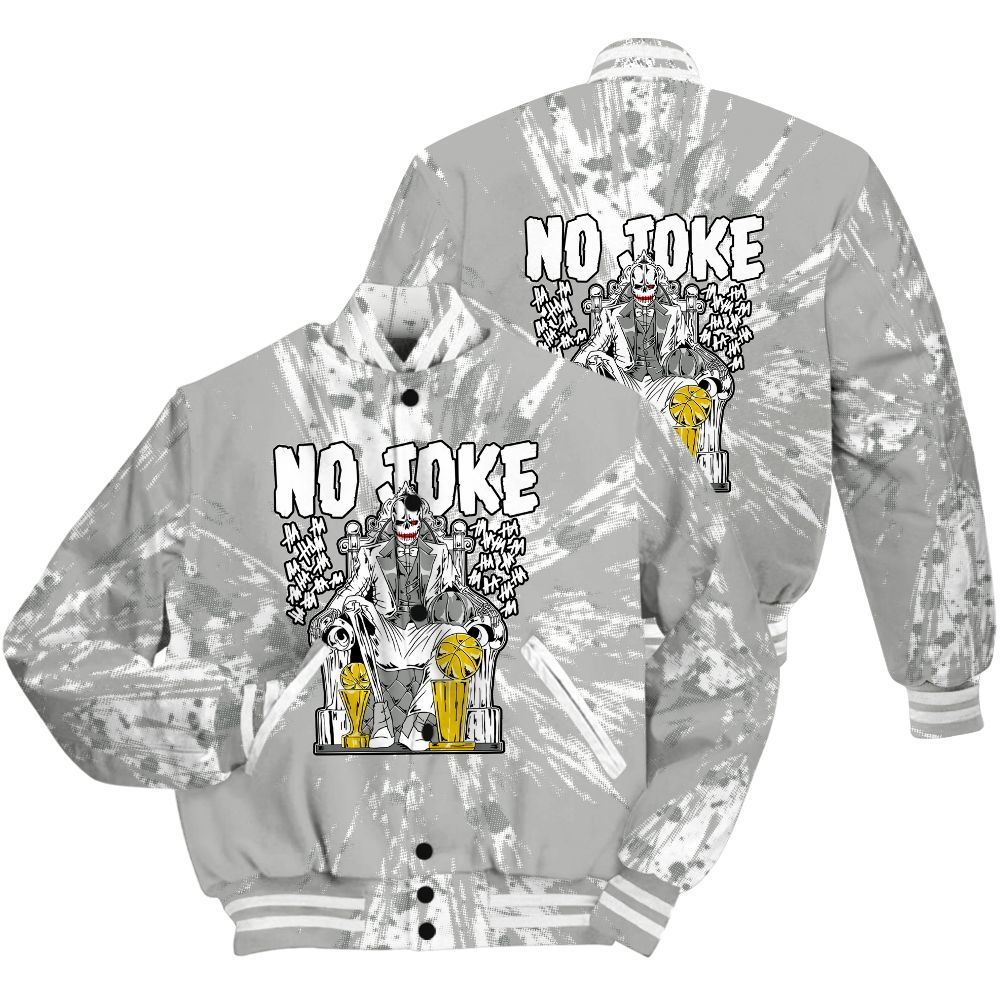 Varsity Jacket To Match Retro Wet Cement 4s Shirt - Ain't Joke Skeleton Luxury All Over Print