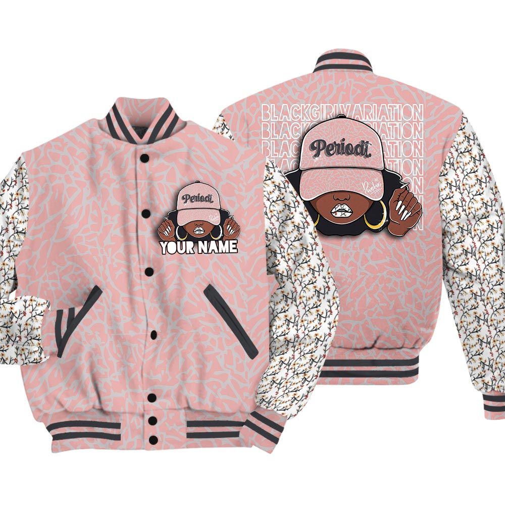 Varsity Jacket To Match Varsity Streetwear Custom Name Black Girl, Red Stardust 3s T-Shirt, Sneaker Red Stardust 3s Baseball Varsity Jacket 1604 NCT