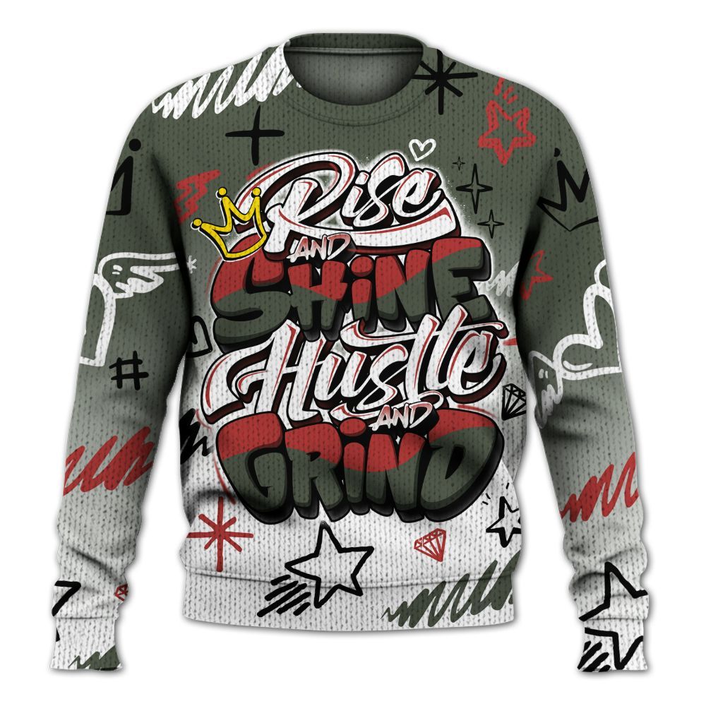 Sweater To Match Air Force 1 Low Year Of The Snake Shirt, Rise Shine Hustle Grind Graphic