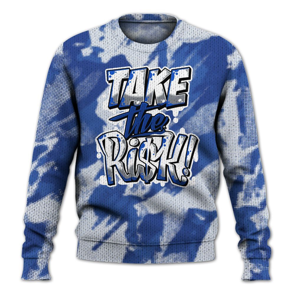 Knitted Sweater To Match Air Foamposite One Royal - Take Risks Abstract